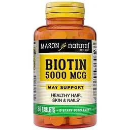 Биотин Mason Natural 5000 мкг 60 таблеток