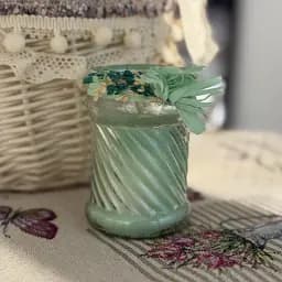 Пасхальная свеча зеленая в баночке большая MIS LT