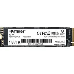 Накопитель SSD 1.92TB Patriot P310 M.2 2280 PCIe NVMe 3.0 x4 TLC (P310P192TM28)