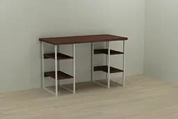 Комп'ютерний стіл Ferrum-decor Карен 75x140x70 білий ДСП Венге 32мм (FRD-105848)