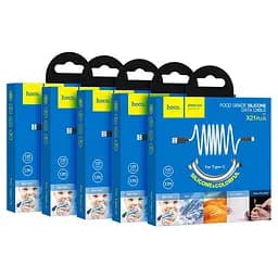 Кабель Hoco X21 Plus USB to Type-C 3A 1 м silicone silicone connectors чорний+білий - мініатюра 2