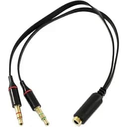 Переходник Atcom 3.5 мм - 2х3.5 мм (F/M), 0.1 м, Black (AT (17488)