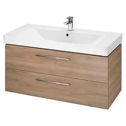 Тумба для ванної кімнати Cersanit Lara CET В393 з раковиною Mille 100 см Горіх S801-365 30412