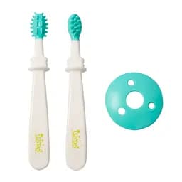 Дитяча щітка для зубів та ясен Lindo, зелений, 2 шт. (Pk 072 зел)