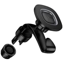 Автотримач Hoco H99 Crown magnetic на підголівник Black metal gray - мініатюра 4