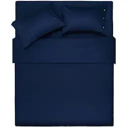 Простыня на резинке Ardesto Mix & Match сатин 160х200+30 см синяя (ART1620FSN)