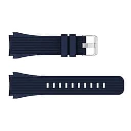Силіконовий ремінець Watchbands Galaxy на смарт-годинник Samsung Gear S3 - темно-синій (WB001GALAXYDARKBLUE12) - мініатюра 2
