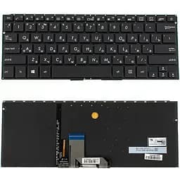 Клавіатура для ноутбука ASUS (UX410 series) rus, black, без фрейма, підсвічування клавіш - мініатюра 2