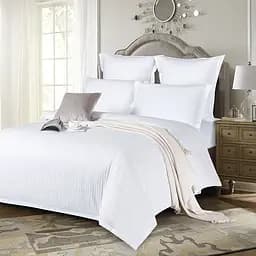 Комплект постельного белья Love SW01 страйп полуторный белый (31082)