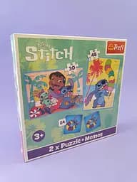 Пазлы трефл Стич 2в1 + Мемо Lilo&Stitch 93585 Trefl, в коробке
