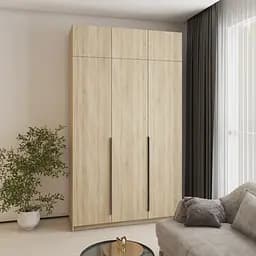 Шафа 3-дверна з антресоллю MebelStar Оскар ДСП BL-B, блок шухляд 150x52x260 см Дуб сонома (MBS-4967)