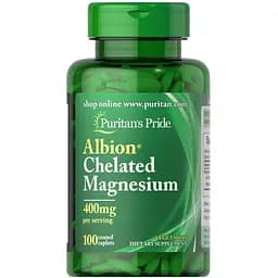 Магний Puritans Pride Albion Chelated Magnesium 400 mg 100 капсул
