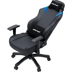 Крісло ігрове Anda Seat Luna Size L Black/Blue PVC (AD18-44-BS-PV) - мініатюра 4