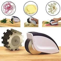 Ніж для нарізки 3 в 1 Rolling Mincer w-53 та Tenderizer з часниковим пресом овочерізка - мініатюра 7