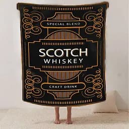 Плед плюшевий на подарунок 3D Scotch 160х200 см