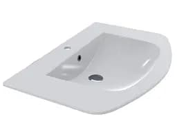 Умивальник Miraggio DEA 800 (0001536) Miramarble, Глянцевий, Накладний/Врізний, Білий