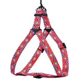 Шлея для собак BronzeDog Urban Гуцульська L 58-71 см червона