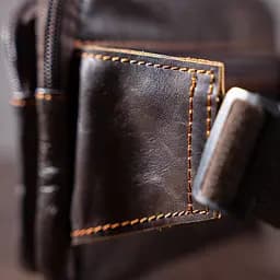 Чоловіча шкіряна сумка на пояс Vintage 20х13х3 см sum0014990 - мініатюра 8