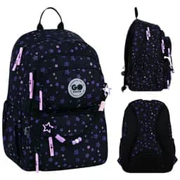 Рюкзак GoPack Education 120M-1 Stars Черно-фиолетовый (GO26-120M-1)