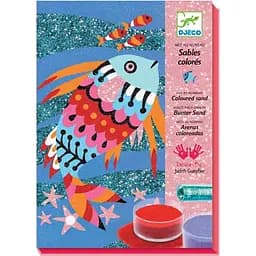 Набор для рисования Djeco цветным песком и блестками.