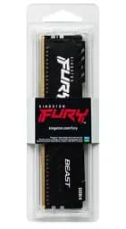 Пам'ять 8Gb DDR4, 3200 MHz, Kingston Fury Beast, Black, 16-18-18, 1.35V, з радіатором (KF432C16BB/8) - мініатюра 4