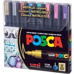Набор маркеров Uni Posca Metallic Color 1.8-2.5 мм 8 шт. (PC-5M METALLIC COLOR 8C)