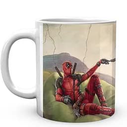 Кружка GeekLand Дедпул Deadpool И Кейбл Тянущие руки CP.04.407 330 мл белая