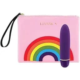 Вибропуля Rianne S Classique Vibe мини-вибратор 7 режимов чехол-косметичка Pride Deep Purple