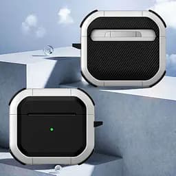 Футляр протиударний Black ed. для навушників Airpods 3 White - мініатюра 2