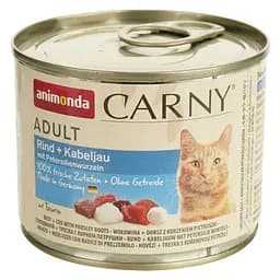 Вологий корм для котів Animonda Carny Adult з яловичиною, тріскою та коренем петрушки 200 г