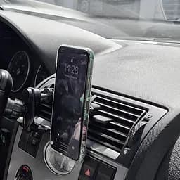 Тримач в машину Baseus Magnetic Air Vent Car Mount With Cable Clip чорний (16105) - мініатюра 3