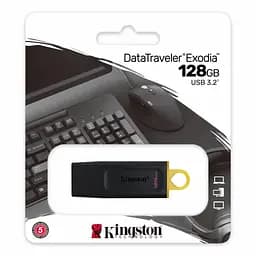 USB флеш накопичувач Kingston 128GB DT Exodia Black/Yellow USB 3.2 (DTX/128GB) - мініатюра 4