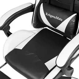 Крісло геймерське Kruger & Matz GX-150 з підставкою для ніг Black/White - мініатюра 5