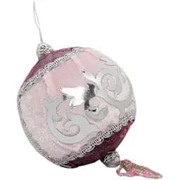 Ялинкова іграшка з тканини вишита бісером Jin Yu Long Craft Factory D10 см текстиль в асортименті (430253-3)