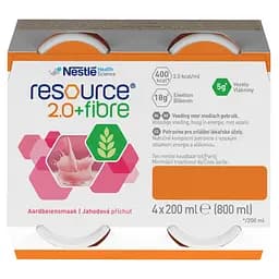 Уцінка. Ентеральне харчування Nestle Health Science Resource 2.0+Fibre зі смаком полуниці 4 шт. х 200 мл  - мініатюра 8