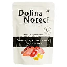 Вологий корм для собак Dolina Noteci Premium Danie, курка з локшиною, 100 гр