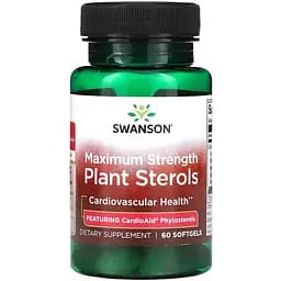 Натуральна добавка Swanson Maximum Strength Plant Sterols 60 гелевих капсул