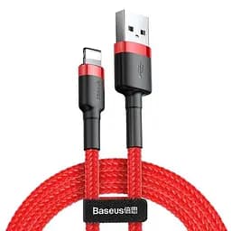 Кабель Baseus Cafule USB - Lightning 1 метр CALKLF-B09 красный