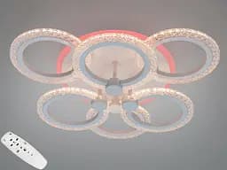 Люстра потолочная Romin LED Diasha белая 6 колец 74W