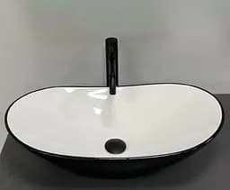 Умивальник VBI Turin black white накладний VBI-011513, Чорний матовий - мініатюра 4