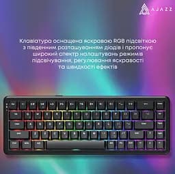 Клавиатура игровая механическая Ajazz AK-680-MAX Magnetic Switch RGB USB Black - мініатюра 6