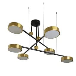 Люстра Brille светодиодная лофт 42W NW BK/G (BL-939С/6)