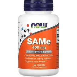 S-аденозилметионин Now SAMe 400 mg 60 таблеток для борьбы со стрессом