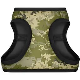 Шлея для собак Waudog Clothes м'яка з QR паспортом, "Мілітарі", XS1 - мініатюра 2