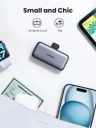 УМБ Ugreen 5000mAh 22,5W USB-C In/Out, with build-in Type-C connector (PB503) сірий - мініатюра 7