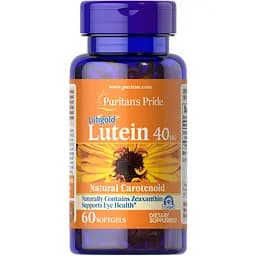 Лютеин с зеаксантином Puritan's Pride Lutein 40 мг 60 капсул