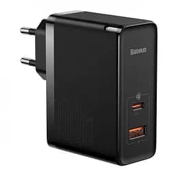 Мережевий зарядний пристрій Baseus GaN5 Pro Fast Charger Type-C+USB 100 W CCGP090201 Black