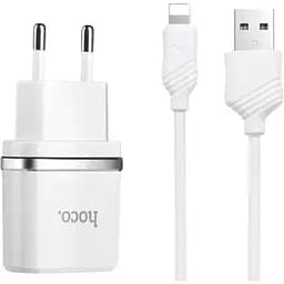 Адаптер зарядного пристрою Hoco C12 Dual USB Charger 2 USB 2.4A Output Lightning Adapter iPhone 6 / iPhone 5