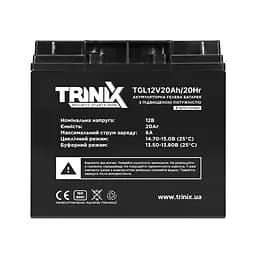 Акумуляторна батарея гелева 12В 20Аг Trinix TGL12V20Ah/20Hr GEL Super Charge (44-00070) - мініатюра 2