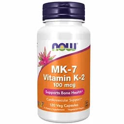 Вітамін К-2 МК-7 Now Foods Vitamin K-2 (MK7) 100 mcg 120 капсул
